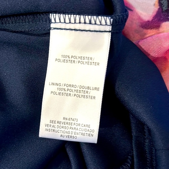 NWT Taylor Plus Size V-Neck Chiffon Elbow-Sleeve Maxi Dress Navy Lilac size 20W - Picture 10 of 12